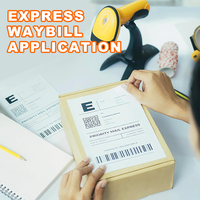 Étiquette autocollante résistante à l'huile personnalisée, papier enduit écologique pour l'emballage express et l'impression de bouteilles