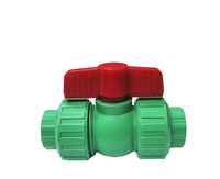Vanne à boisseau sphérique double union en PPR, manuelle, à souder à chaud, pour l'alimentation en eau et les conduites d'irrigation
