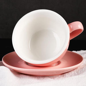 Wholesale Reusable Embossed Small Porcelain Ceramic Taza Cappuccino Latte Mug Cafe Coffee Tea <b>Cup</b> <b>Sets</b> - Product Image 6