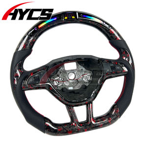 Volant sport personnalisé en fibre de carbone forgée avec LED RPM pour Skoda Octavia RS Scout <span class=keywords><strong>Kodiaq</strong></span> Fabia Superb Scala Rapid - Product Image 4