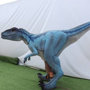 ชุดไดโนเสาร์เวโลซีแรปเตอร์สีน้ำเงินแบบสั่งทำพิเศษ สมจริง ขนาดเท่าตัวจริง คุณภาพสูง โชว์ขาได้ เหมาะสำหรับสวนสนุกผู้ใหญ่ - Product Image 5