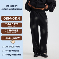 Pantalon de survêtement large OEM ODM avec taille élastique, poches latérales, coupe ample, longueur intégrale, style streetwear, logo personnalisé, uni, pour hommes, vente en gros en vrac