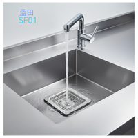 Kit de déchets d'égouttage d'évier de cuisine fait à la main de forme carrée au design moderne avec 110/114 accessoires crépine à panier à prix d'usine