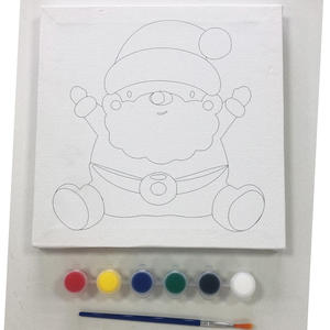 Precio barato DIY pintura para colorear pintura niños regalo lienzo pintura Kit niños pintura educativa Kit con 6 pinturas y pincel - Product Image 4