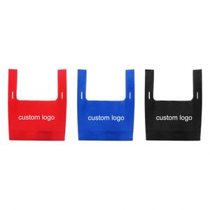 Bolsas de Compras Personalizables de Tela No Tejida, Resistentes al Agua, con Recubrimiento de Película de 80g, en Diversos Colores y Tamaños, Gran Venta - Product Image 1