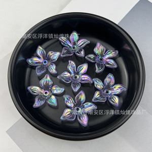 Breloques Fleur de Bauhinia Irisée de Chaozhou en Alliage de Zinc, Cinq Pétales Translucides, Accessoires de Bijoux DIY pour Bracelets et Épingles à Cheveux - Product Image 3