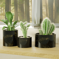 Besafe Pot de fleur rond en plâtre Moule en silicone pour succulente Jardinière Vase Béton Ciment Argile Moule en résine époxy