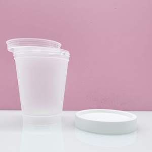 Bocaux en plastique givrés de luxe avec couvercle, 50g, pour emballage cosmétique, huile capillaire, ouverture large 67mm, contenants de 30ml à 500ml - Product Image 2