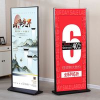 Nouveau design Présentoir en métal sur pied Présentoir de publicité pour affiches double face Présentoir de support publicitaire