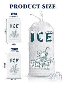 ถุงหิ้วพลาสติกใสแบบ LDPE หนา8ปอนด์10ปอนด์ถุงบรรจุภัณฑ์ก้อนน้ำแข็งสำหรับงานหนักออกแบบโลโก้ได้ตามต้องการ - Product Image 5