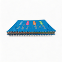 Carnet à spirales A5 avec couverture rigide en polypropylène, 4 intercalaires de couleur, 120 feuilles, carnets personnalisés en gros pour étudiants, écoles, bureaux