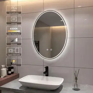 Großhandel Touchscreen LED Bad Smart Spiegel für Badezimmer Anti-Fog Dressing runden Spiegel