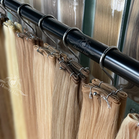 Extensions de cheveux russes fines et invisibles Genius Weft, extensions de cheveux humains naturels double drawn, cheveux humains Genius Weft