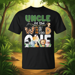Camiseta a juego familiar con diseño de safari para el primer cumpleaños de Uncle Of The Wild One - Product Image 3