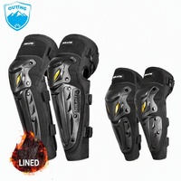 Ensemble de 4 protections pour genoux et coudes de moto, protections pour motocross et voiture en hiver