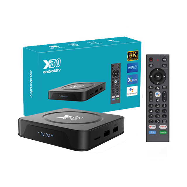 The Latest X30 Android 12.0 4k WIFI 6 Media Player Allwinner H618 2GB 8GB16GB Big Voice Remote Smart Tv Box