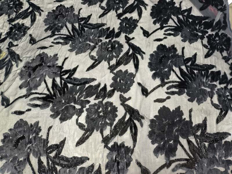 premium flower chines italian silk fabric printed