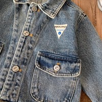 Blousons en jean de style coréen pour garçons et filles, collection Printemps-Automne 2025, coupe courte mi-longue
