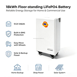 18KWh 51.2V 346Ah LiFePO4 Battery Built-in Smart BMS RS485 CAN <b>Energy</b> <b>Storage</b> Battery for Home Solar RV Off Grid Backup Power - Product Image 1