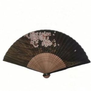 Éventail pliant portable en bambou et soie, style antique, pour femmes - 21 cm, fait main, avec logo personnalisé, cadeau promotionnel pour la photographie et souvenirs - Product Image 4