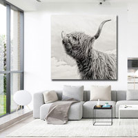 Peinture sur toile, peinture à l'huile, affiche murale, art mural moderne, image d'animaux, image de moutons