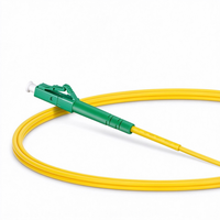 Kabel Patch Fiber Optik Fiber Jumper 1 Serat LC APC Simplex ke LC APC Simplex Single Mode OS2 LSZH 2.0mm Tight Buffered Kuning