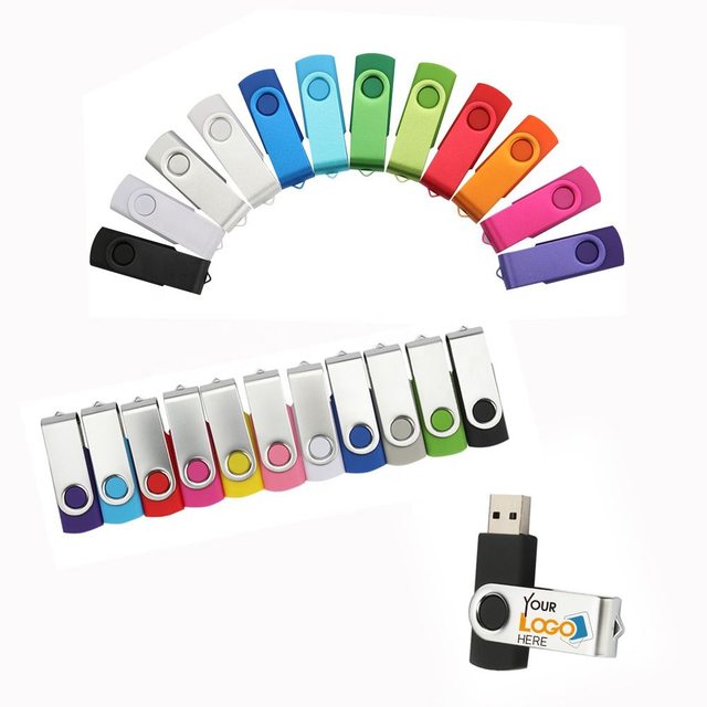 Custom Logo 2.0 3.0 Swivel USB Flash Memory Drive Usb Stick Pendrive 128MB 256MB 512MB 1GB 2GB 4GB 8GB 16GB 32GB 64GB 128GB