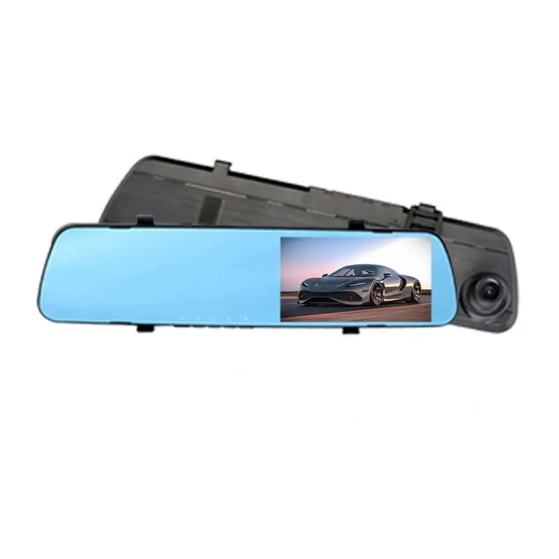 Atacado Carro Caixa Preta Full HD 1080P Dupla Lente Dash Cam 4.5" Espelho Retrovisor Carro DVR Câmera Visão Noturna