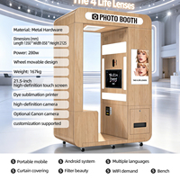 Photomaton tout-en-un avec imprimante, logiciel, personnalisation du logo et du boîtier, télécommande, fournisseur de haute technologie PhotoBooth