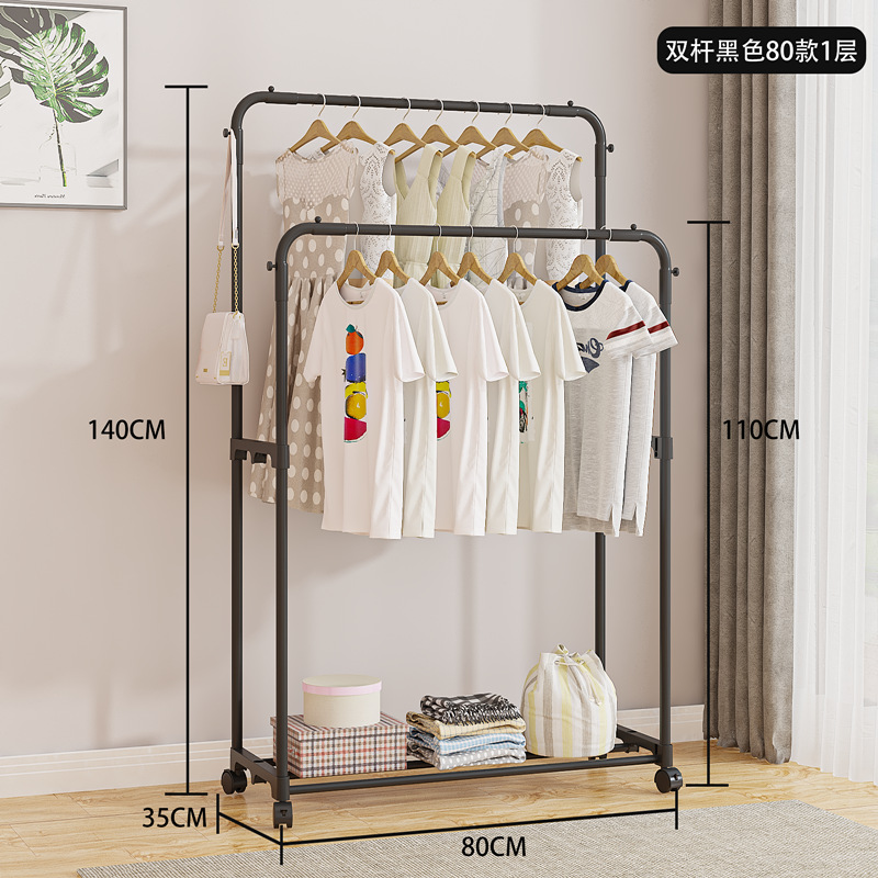 Polo doble capa única 80cm. Negro