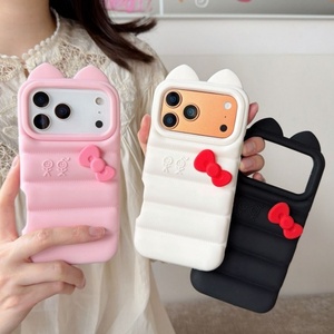 เคสโทรศัพท์ซิลิโคนรูปโบว์น่ารัก Senyork 3D สำหรับเด็กผู้หญิง รุ่น iPhone 17 16 Pro Max 15 14 13  วัสดุยางนิ่ม ป้องกันการกระแทก - Product Image 6