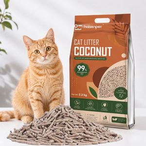 Wholesale Bulk Supply Eco Friendly Activated Charcoal Coconut Cat Litter High Absorbency Black <b>Sand</b> Private Label OEM Support - Product Image 1