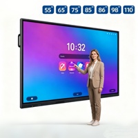 Pizarra Interactiva Táctil de 55 65 75 85 86 98 100 Pulgadas, 4k LCD, Digital, Inteligente, para Escuelas, Enseñanza, Panel Plano