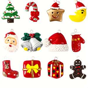 High Quality Santa Surprise <b>Christmas</b> Mini Resin Ornaments 36 Random Styles Handmade Craft for Decor Customizable Size <b>Gift</b> <b>Box</b> - Product Image 2