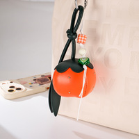 Porte-monnaie en forme de fruit, mini porte-monnaie en cuir et porte-clés pour sac à main, breloques de sac en forme de fruit pour fille