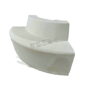 Nuevo Banco de Jardín Curvo de Piedra Mágica UHPC, Color Blanco Grisáceo, Personalizado, Muebles de Patio para Exteriores - Product Image 5