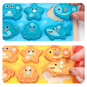 Tabla de Pesca de Madera, Juguete Educativo para el Reconocimiento de Colores, Material Didáctico para Niños, Clasificación, Motricidad Fina - Product Image 5