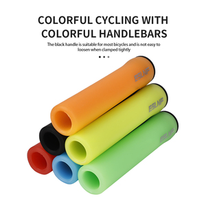 Poignées ergonomiques de guidon de vélo de couleur personnalisée en gros, universelles, souples, en caoutchouc, en silicone - Product Image 5