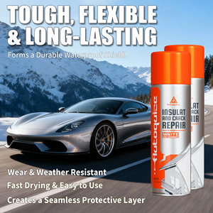 छत और पाइप की मरम्मत के लिए भारी शुल्क सफेद लचीला उच्च शक्ति इलास्टोमेरिक वाटरप्रूफ स्प्रे 500 मिलीलीटर एरोसोल सीलेंट - Product Image 4