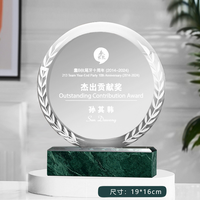 WZ vente en gros personnalisé haute quantité K9 cristal trophée marbre Base prix trophées médailles Plaques avec technique de sculpture gravée