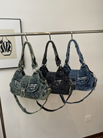 Nouveau Sac à Main Carré de Luxe en Tissu Denim pour Femme 2026 – Sac à Bandoulière Designer Tendance et Simple, Sac Fourre-Tout Croisé