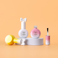 Esmalte de Uñas en Gel UV LED de 15 ml, OEM ODM, Botella de Vidrio con Tapa, Superficie Grabada con Ácido, Impresión, Sellado con Pincel Transparente