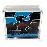 Boîte d'affichage personnalisée Pokemoned ETB avec couvercle magnétique, boîte de booster en acrylique avec protection de fermeture