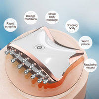 Rouleau de massage facial micro-courant ABS, 3 couleurs LED, vibration, chauffage, rouleau Guasha, produits de beauté et de soins personnels