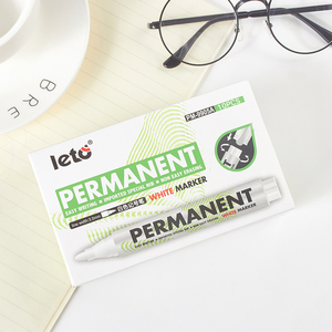 Leto — <span class=keywords><strong>stylo</strong></span> marqueur permanent blanc, semi-marqueur à <span class=keywords><strong>encre</strong></span> <span class=keywords><strong>blanche</strong></span>, lot de 10 marqueurs à pointe moyenne - Product Image 4