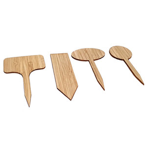 Étiquettes de plantes en bambou de formes variées pour semis, herbes, fleurs <span class=keywords><strong>et</strong></span> légumes en pot – Fournitures de jardin - Product Image 1