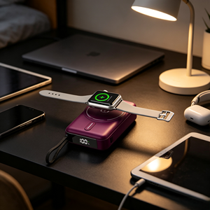Batería Externa Magnética Inalámbrica OEM al por Mayor de 10000mAh con Carga Rápida PD de 22.5W y Cable Tipo C Integrado para <span class=keywords><strong>iPhone</strong></span>, Uso en Exteriores - Product Image 2