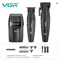 Tondeuse à cheveux professionnelle sans fil VGR V-640 S3, rasoir, 9000 tr/min, machine à couper les cheveux réglable pour hommes