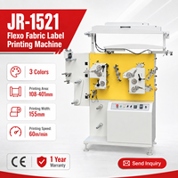 Imprimante flexographique JR-1521 3 couleurs, vitesse 60m/min, pour rubans textiles, machine d'impression stable pour étiquettes de vêtements et bandes de satin