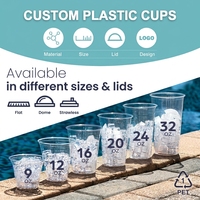 Gobelet en plastique personnalisé imprimé pour café, qualité alimentaire, jetable, avec couvercles, sur mesure pour boissons fraîches